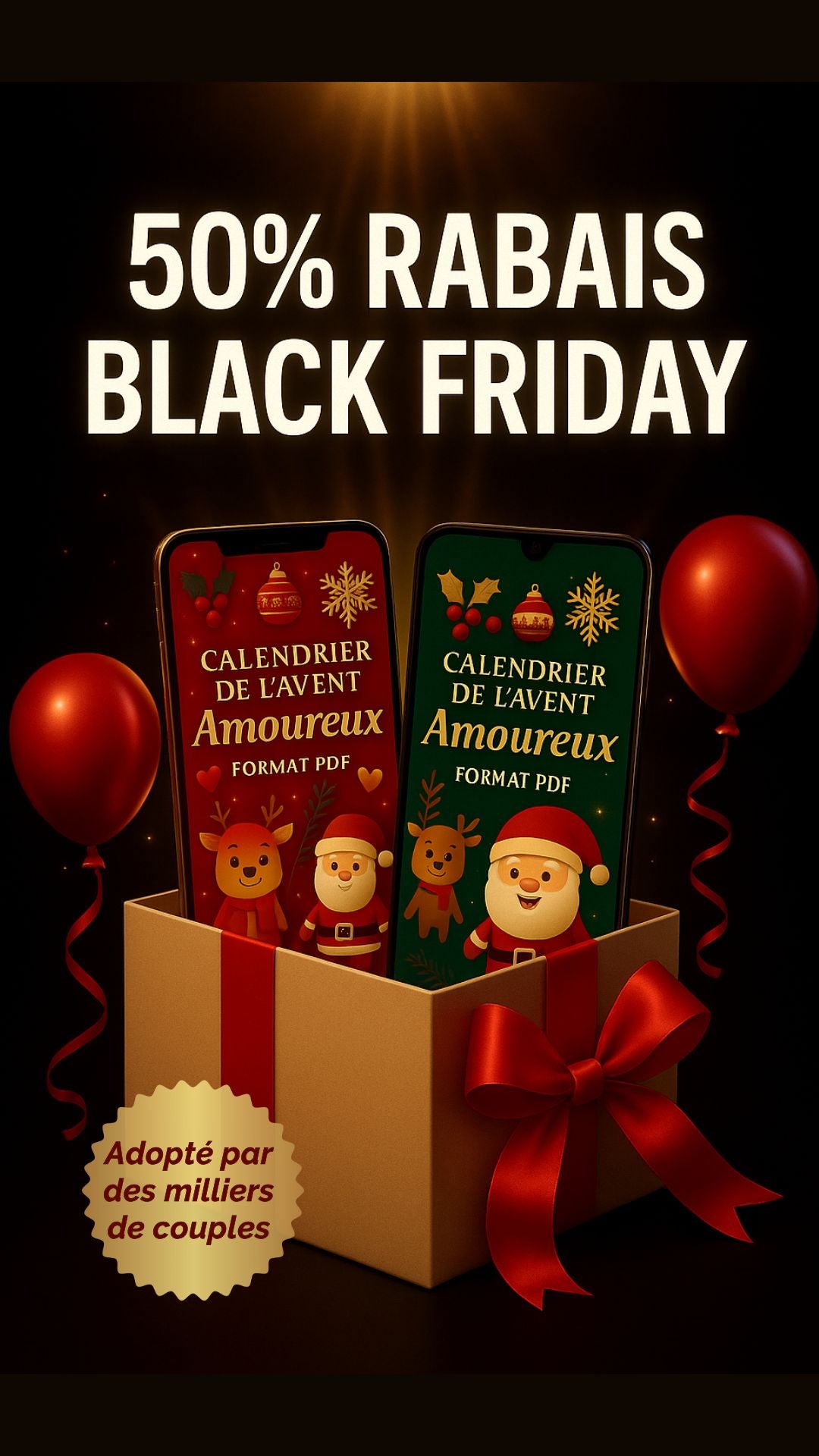 ❤️ Calendrier de l’Avent Amoureux (PDF) – 24 jours pour vous amuser & vous rapprocher