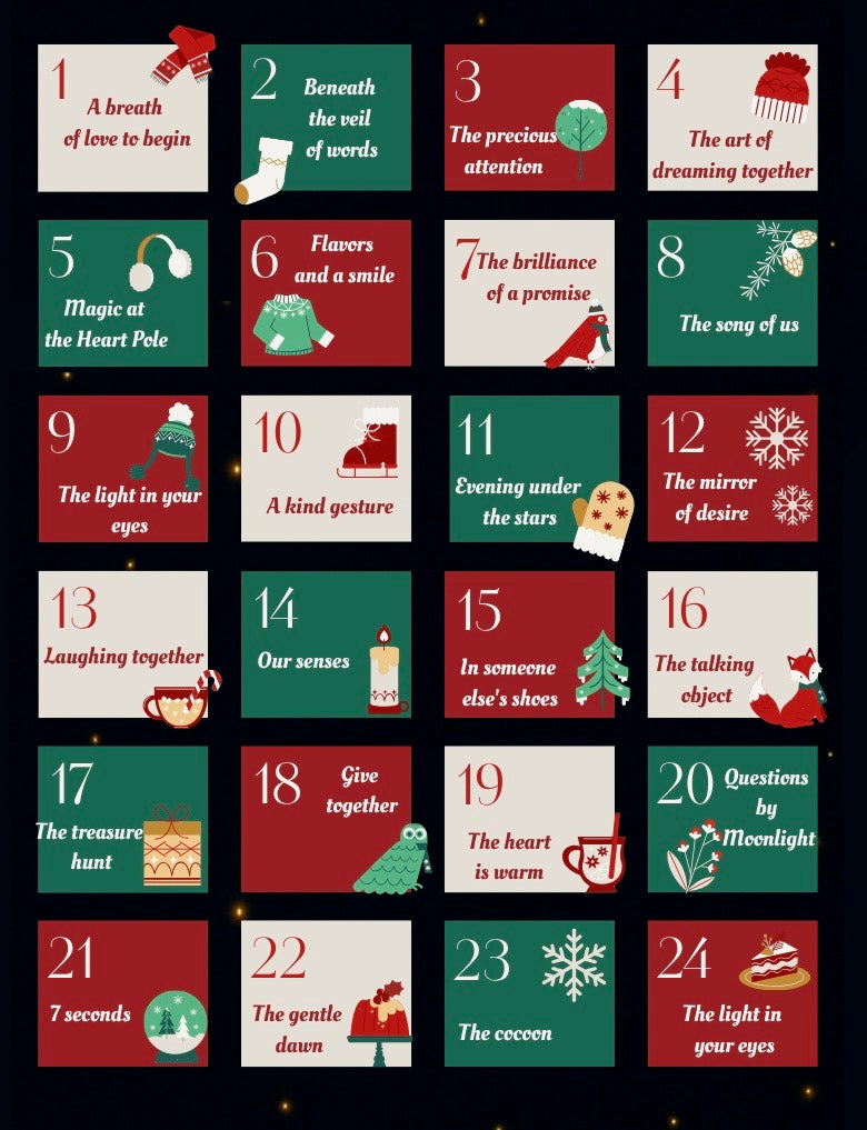❤️ Lovers’ Advent Calendar (PDF)  24 Days to Have Fun & Grow Closer